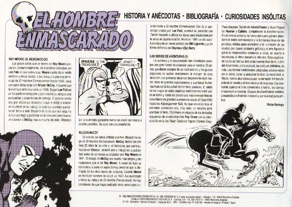 EL HOMBRE ENMASCARADO TEBEOS SA EDICION HISTORICA